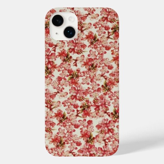 Vintage-Rosa-Blumen Case-Mate iPhone Hülle (Rückseite)