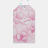 Vintage rosa Blumen Druck Geschenkanhänger (Rückseite)