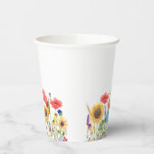 Vintage rosa Blumen Druck Pappbecher (Links)