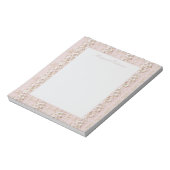 Vintage-Rosa-Blumen-Notizblock Notizblock (Rotiert)