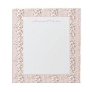 Vintage-Rosa-Blumen-Notizblock Notizblock