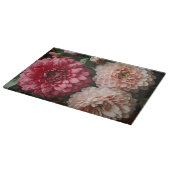 Vintage rosa Blumen Schneidebrett (Ecke)