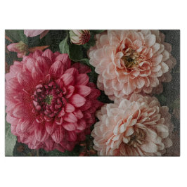 Vintage rosa Blumen Schneidebrett