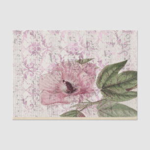 Vintage rosa Blumenmuster Seidenpapier