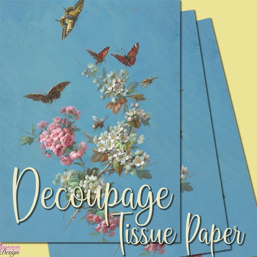 Vintage Rosa Blütenblume Seidenpapier