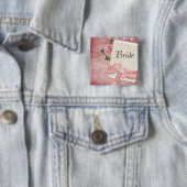 Vintage rosa Brillenschaltfläche Button (Beispiel)