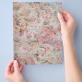 Vintage Rosa Collage Blumentypografie Flyer (Hand)