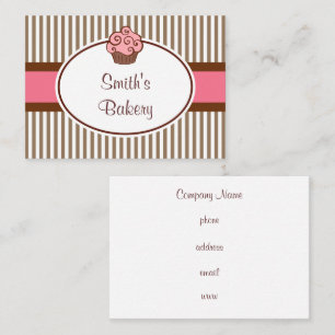 Vintage rosa Cupcake-Visitenkarte Visitenkarte