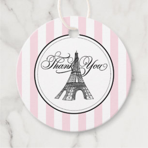 Vintage Rosa Eiffelturm Paris Hochzeit Geschenkanhänger