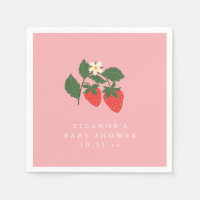 Vintage rosa Erdbeere Boho Baby Shower individuell