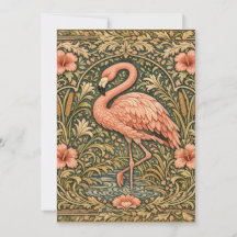 Vintage-Rosa-Flamingo-Art-Nouveau-Design