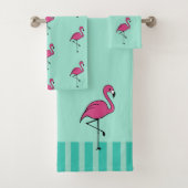 Vintage Rosa Flamingo Badetücher Set Geschenk (Insitu)