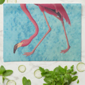 Vintage Rosa Flamingo Geschirrtuch (Gefaltet)