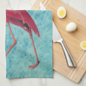Vintage Rosa Flamingo Geschirrtuch (Viertel Falte)