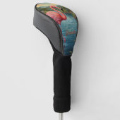 Vintage rosa Flamingo Golf Kopfbedeckung Headcover (angewinkelt)
