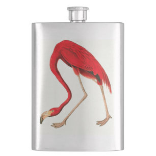 Vintage-Rosa-Flamingo-Malerei Klassische Flasche Flachmann