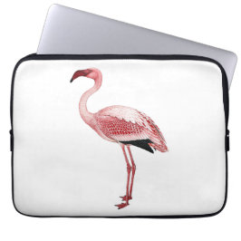 Vintage rosa Flamingo-Malerei Laptopschutzhülle