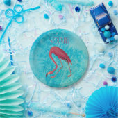 Vintage Rosa Flamingo Pappteller (Party)