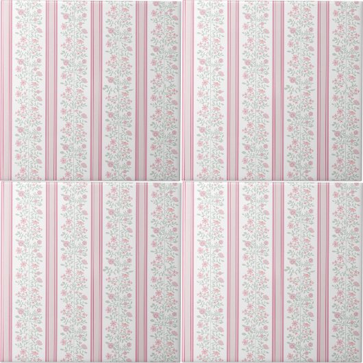 Vintage rosa florales Coquette Kinderzimmer Fliese