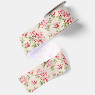 Vintage rosa florales Shabby Chic Muster Satinband