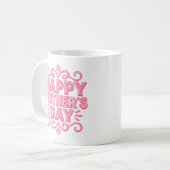 Vintage Rosa Frohen Muttertag Kaffeetasse (Vorderseite Links)