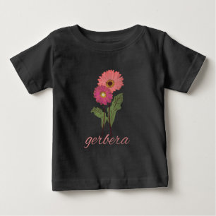 Vintage-Rosa Gerbera für Blumenliebhaber T-Shirt