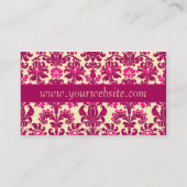 Vintage rosa Geschäfts-Karte Visitenkarte (Rückseite)