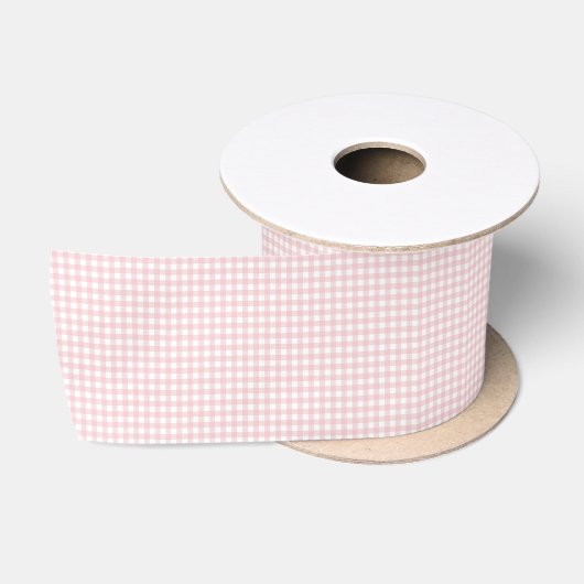 Vintage Rosa Gingham Rustikal Landhaus  Satinband (Spule)