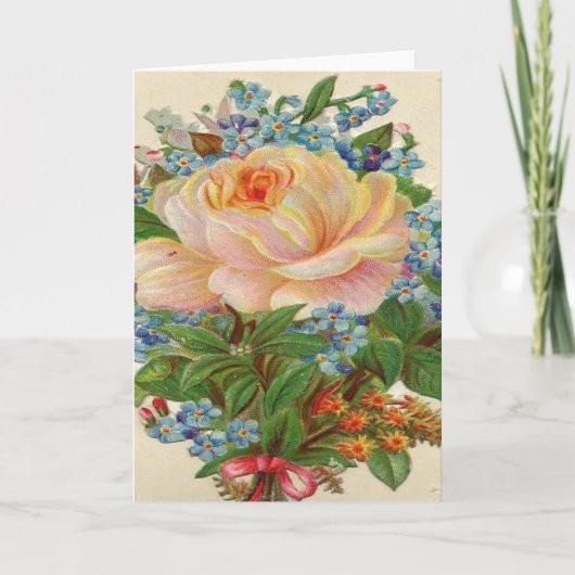 Vintage Rosa, glückliche Geburtstagsmutter Karte (Vorderseite)