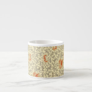 Vintage Rosa Grau Botanisch Floral Espressotasse