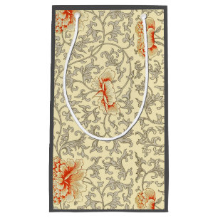 Vintage Rosa Grau Botanisch Floral Kleine Geschenktüte