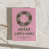 Vintage rosa grüne farbenfrohe Bögen Weihnachten