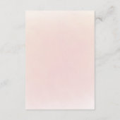 Vintage Rosa Hochzeitsdetails Begleitkarte (Rückseite)