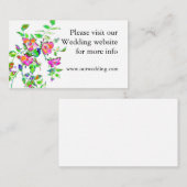 Vintage Rosa-Hochzeitskarte Begleitkarte (Vorne/Hinten)