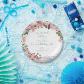 Vintage Rosa Hochzeitspapier-Teller Pappteller (Party)