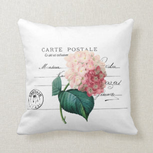 Vintage Rosa Hortensie Kissen