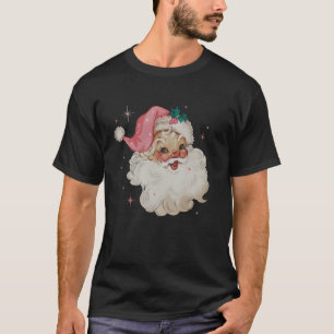 VINTAGE ROSA HUT RETRO WEIHNACHTSMANN WEIHNACHTEN T-Shirt