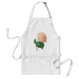 Vintage rosa Hydrangea Hortensie-Blüte von Redoute Schürze