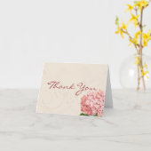 Vintage rosa Hydrangea-Mitteilungskarten Karte (Gelbe Blume)