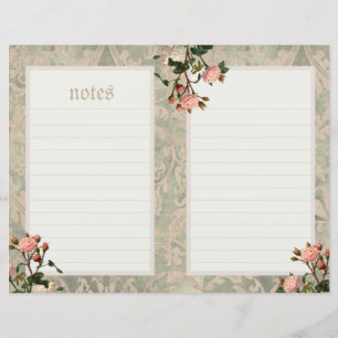 Vintage Rosa-Journal-Seite (Hintergrund der Rollen