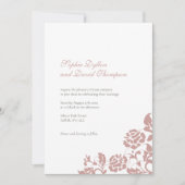 Vintage Rosa-Latte-Hochzeit Einladung (Vorderseite)