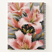 Vintage rosa Lilien Notizblock (Rückseite)