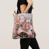 Vintage rosa Lilien Tasche (Von Nahem)