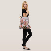 Vintage rosa Lilien Tasche (Am Model)