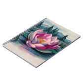 Vintage Rosa Lotus-Blume Notizblock (Linke Seite)