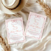 Vintage-Rosa-Mädchen-Schaukelpferd-Baby-Party