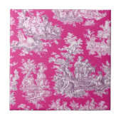 Vintage Rosa-Magentoilette Fliese (Vorderseite)