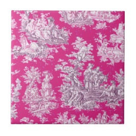 Vintage Rosa-Magentoilette Fliese