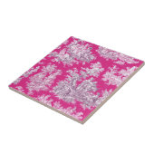 Vintage Rosa-Magentoilette Fliese (Seite)