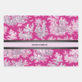 Vintage Rosa-Magentoilette Geschenkpapier Set (Vorderseite 2)